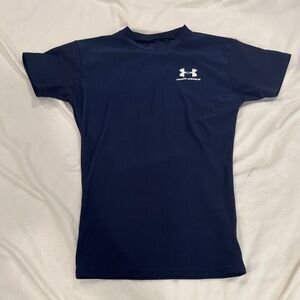 Under Armour Dark Blue Crew Neck Compression Tee